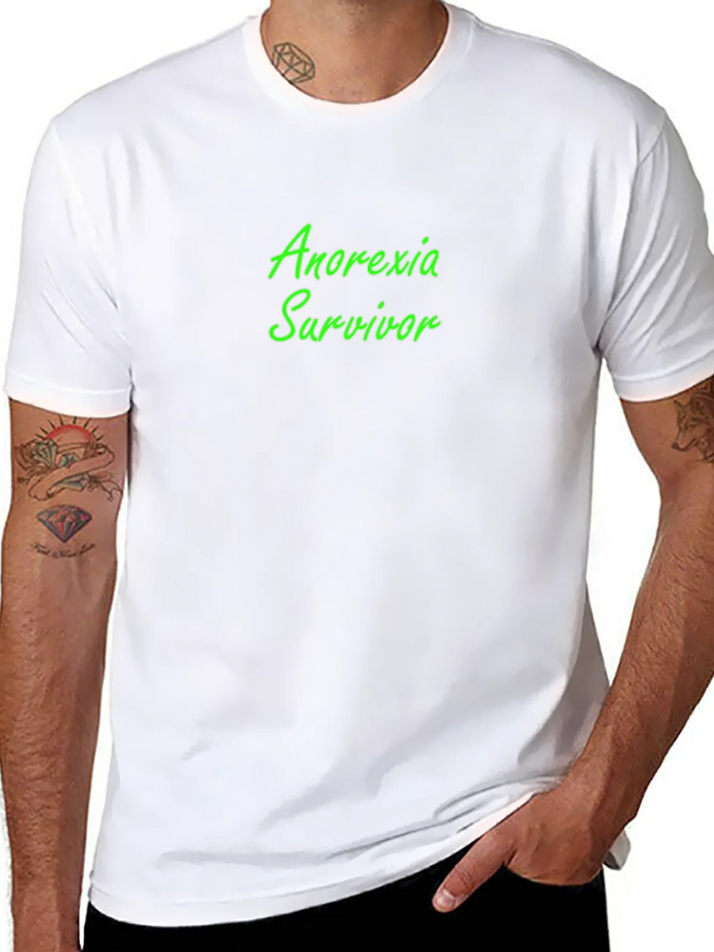 Anorexia Survivor Black Tee product image 10