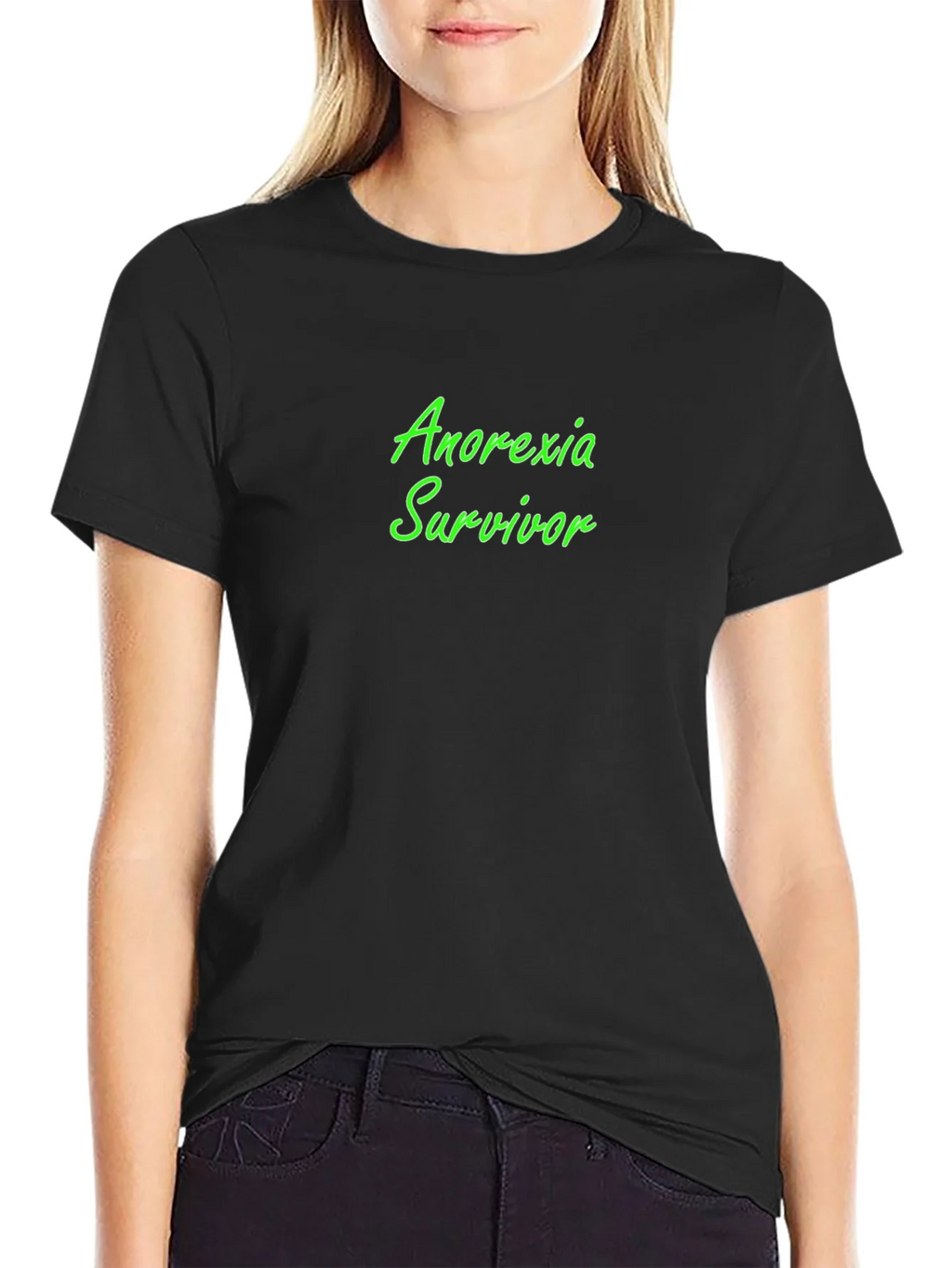 Anorexia Survivor Black Tee product image 5