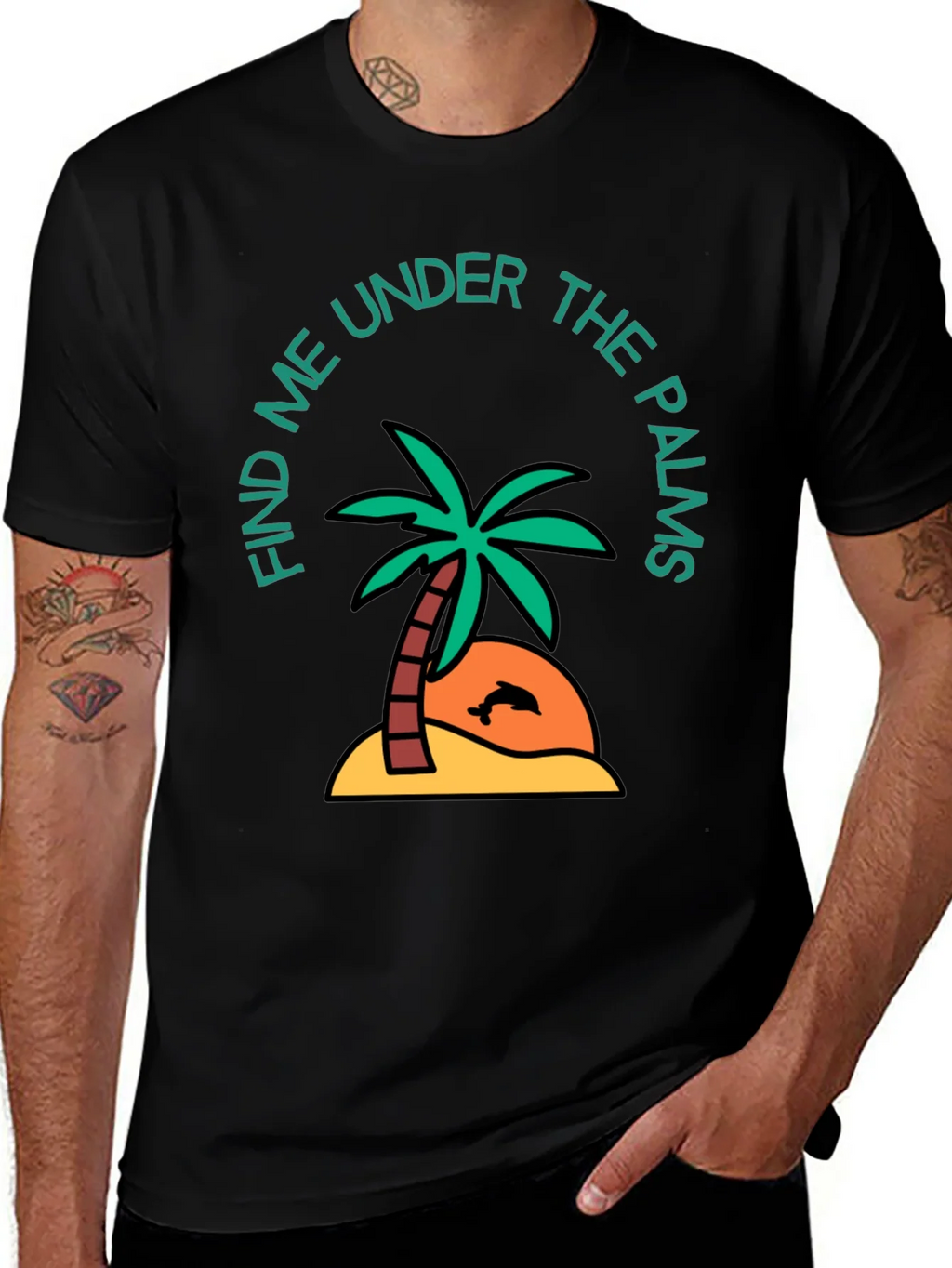 Find Me Under the Palms Graphic T-Shirt product image 1