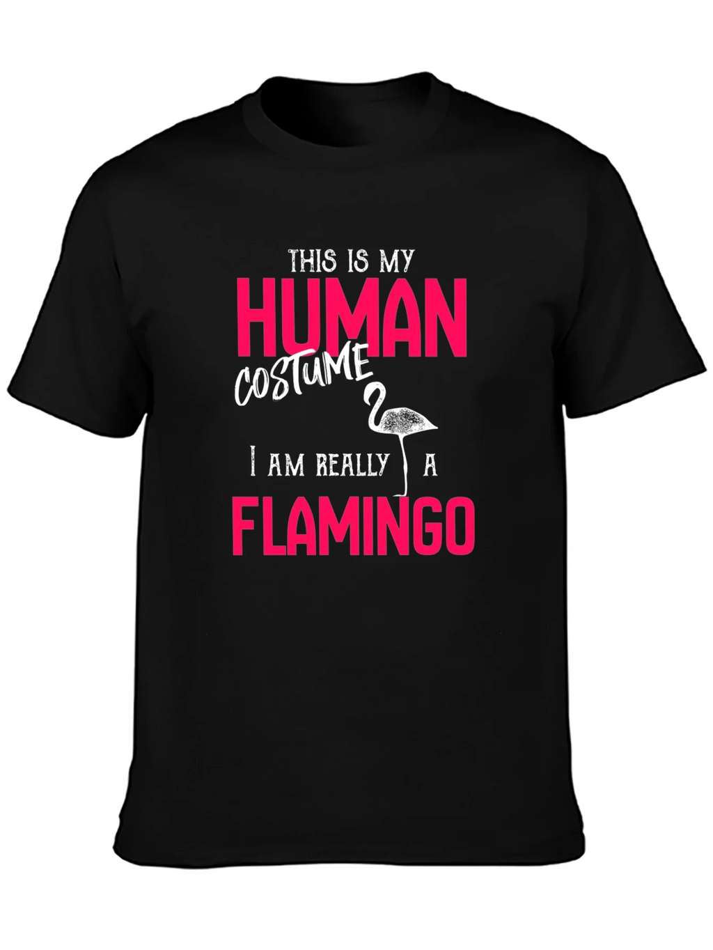 Human Costume Flamingo T-Shirt Funny Halloween Tee product image 6