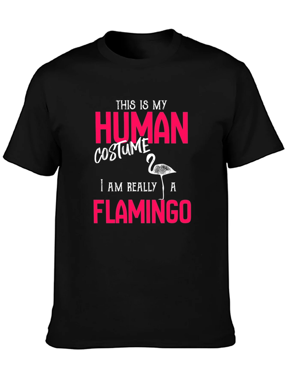 Human Costume Flamingo T-Shirt Funny Halloween Tee product image 6