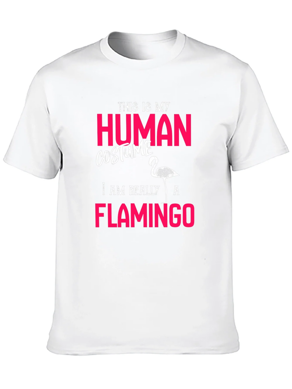 Human Costume Flamingo T-Shirt Funny Halloween Tee product image 12