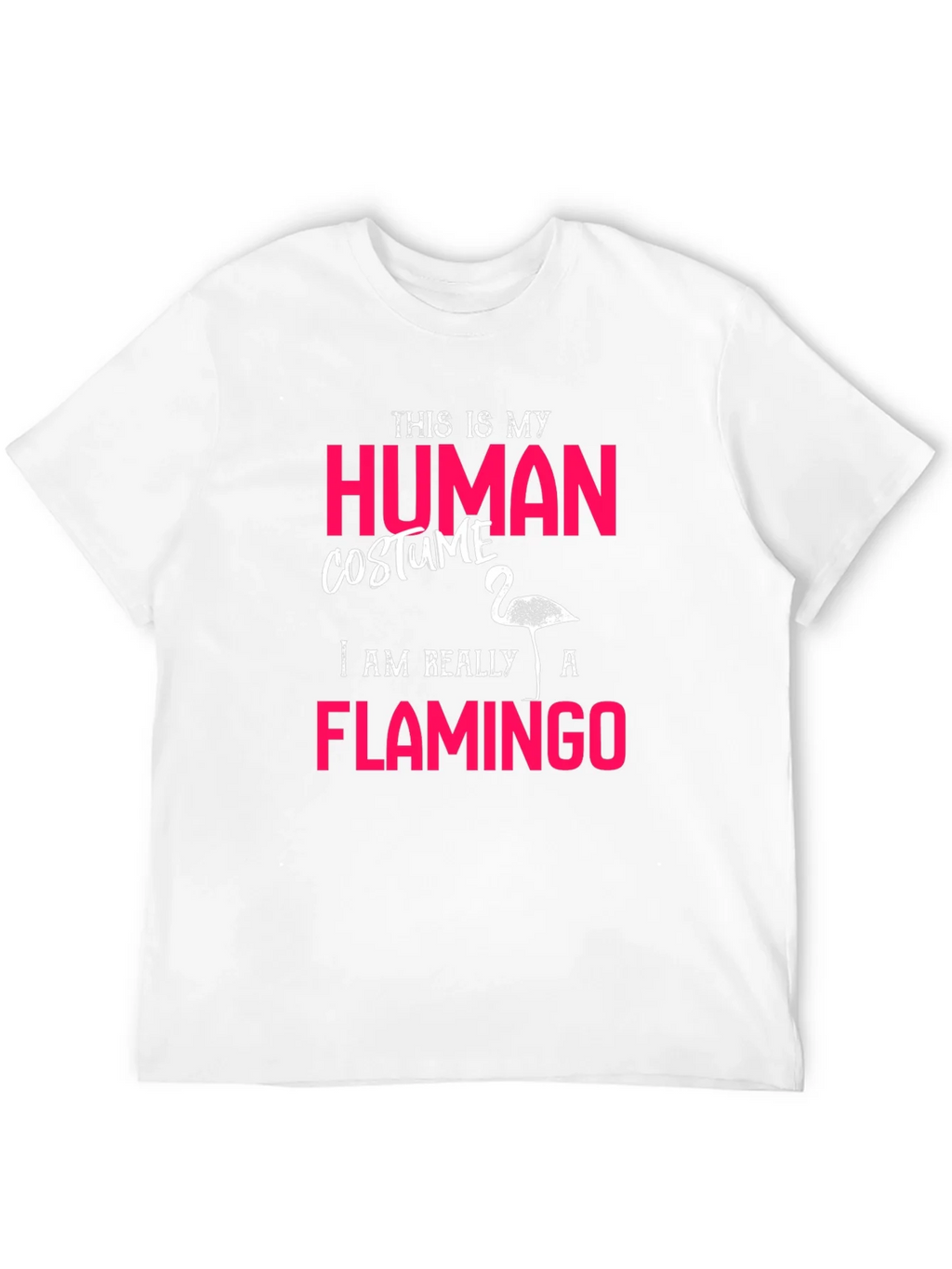 Human Costume Flamingo T-Shirt Funny Halloween Tee product image 3