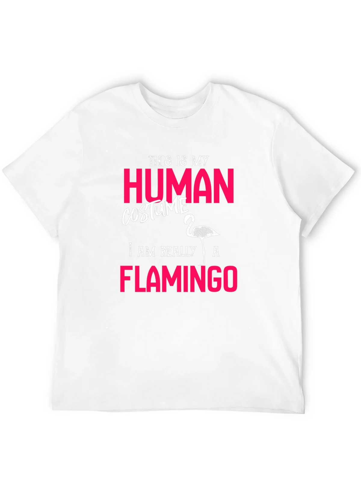 Human Costume Flamingo T-Shirt Funny Halloween Tee product image 3