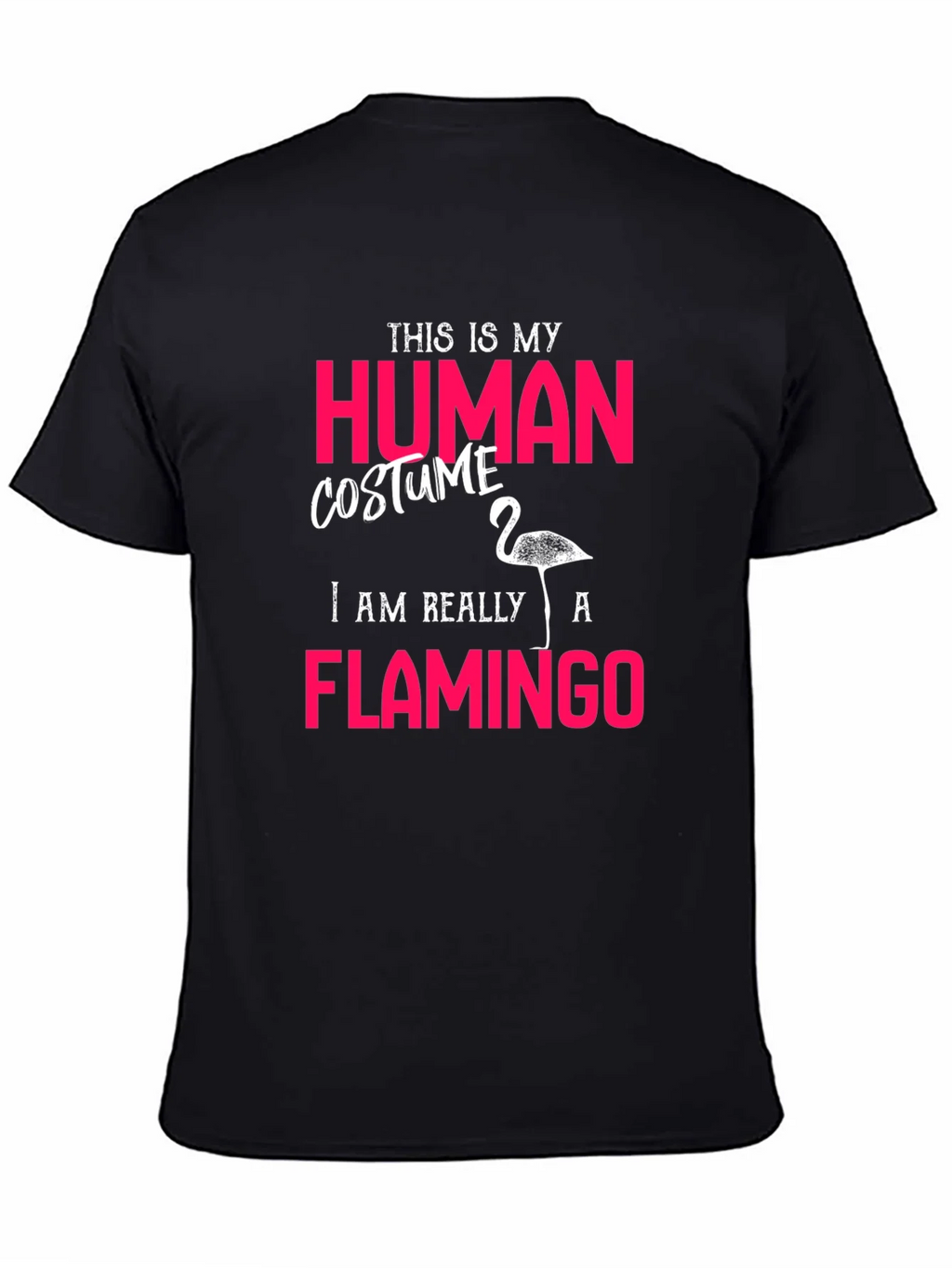 Human Costume Flamingo T-Shirt Funny Halloween Tee product image 7