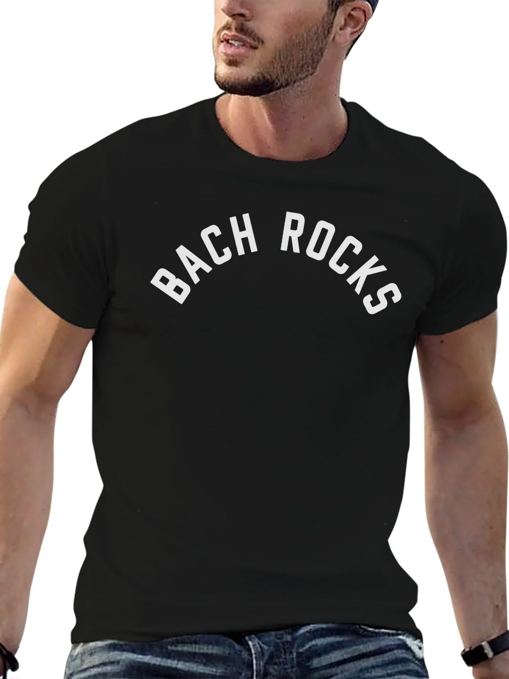 Bach Rocks Graphic Tee - Black Cotton T-Shirt product image 9