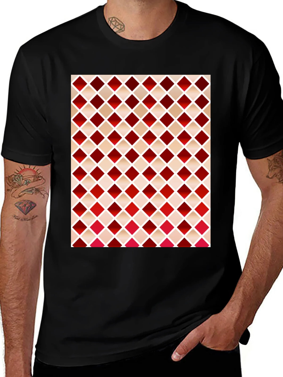 Stylish Diamond Pattern T-Shirt product image 1