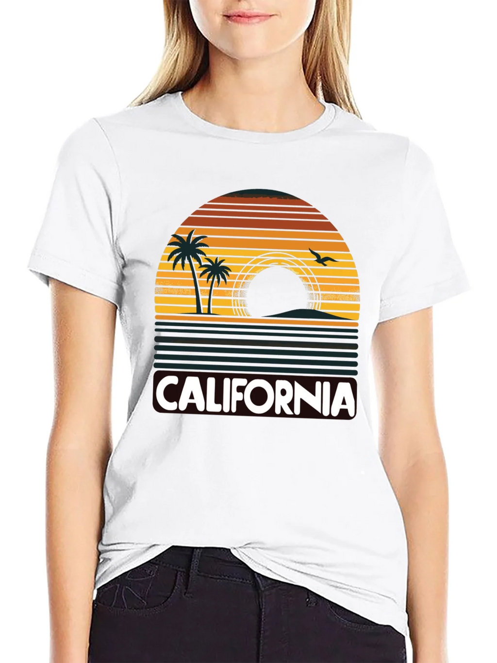 California Sunset Palm Tree T-Shirt product image 11