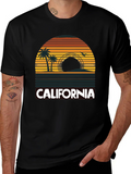 California Sunset Palm Tree T-Shirt product image 1