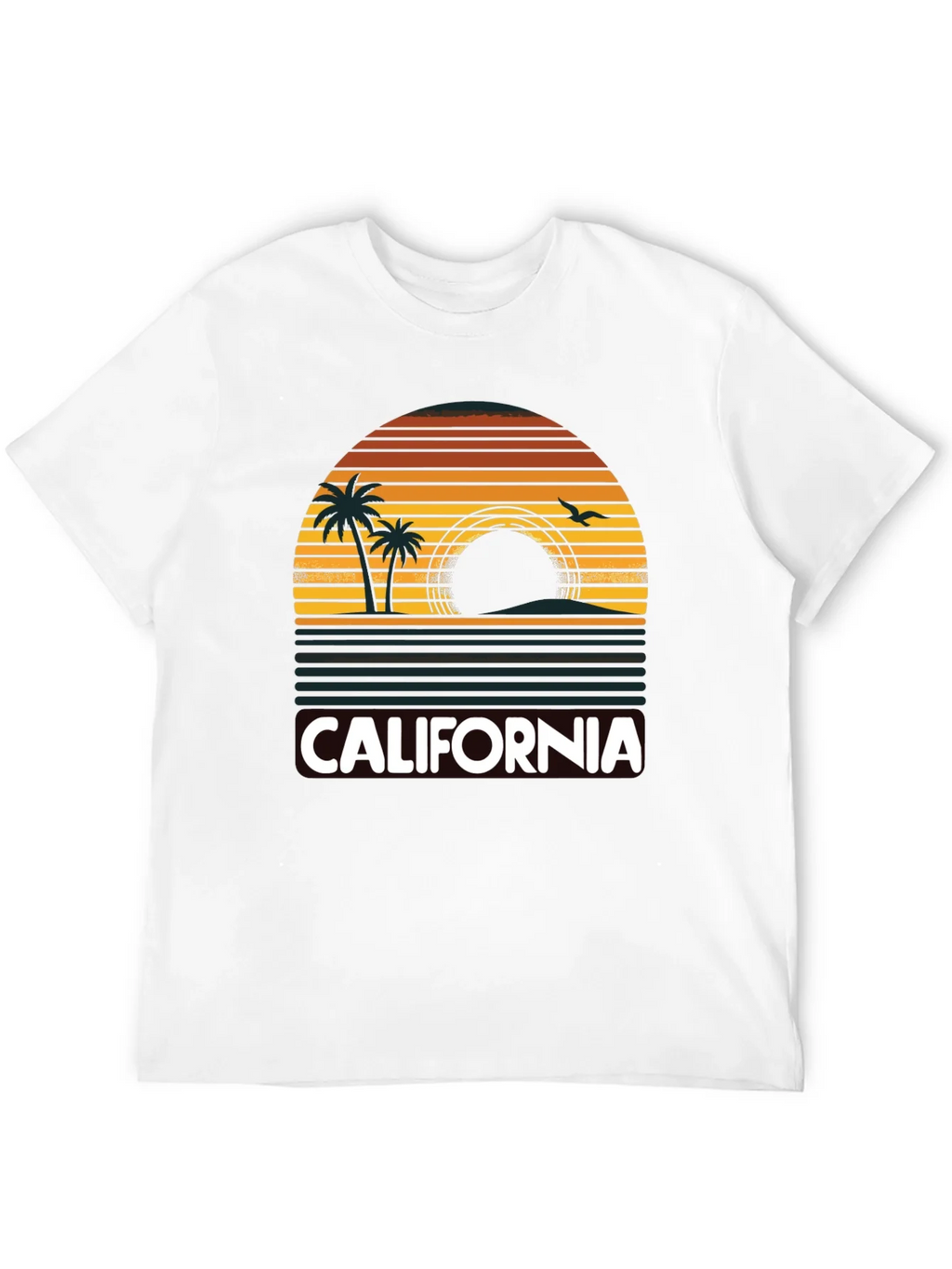 California Sunset Palm Tree T-Shirt product image 3