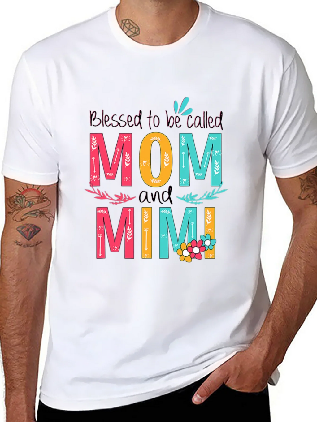 Blessed Mom and Mimi Graphic Tee - Unisex product image 10
