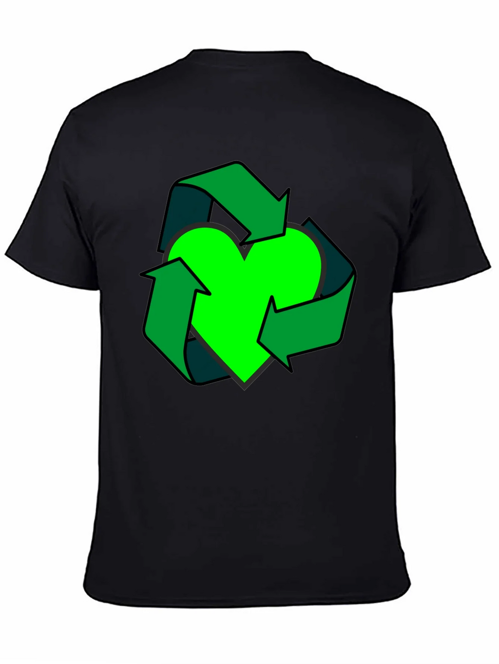 Eco Heart Recycle Graphic Tee - Black product image 7