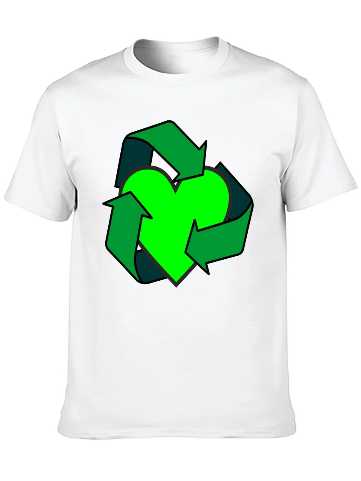Eco Heart Recycle Graphic Tee - Black product image 12