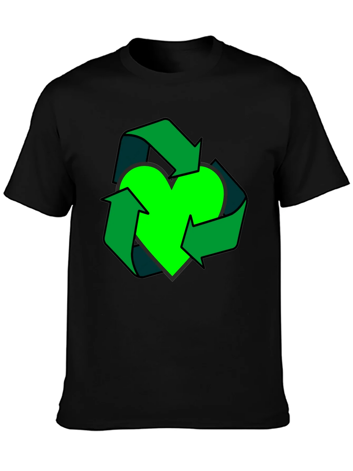 Eco Heart Recycle Graphic Tee - Black product image 6