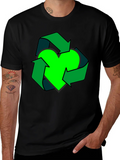 Eco Heart Recycle Graphic Tee - Black product image 1