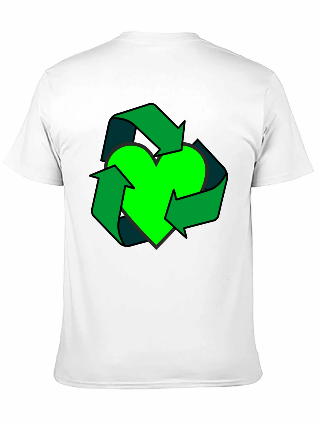 Eco Heart Recycle Graphic Tee - Black product image 2