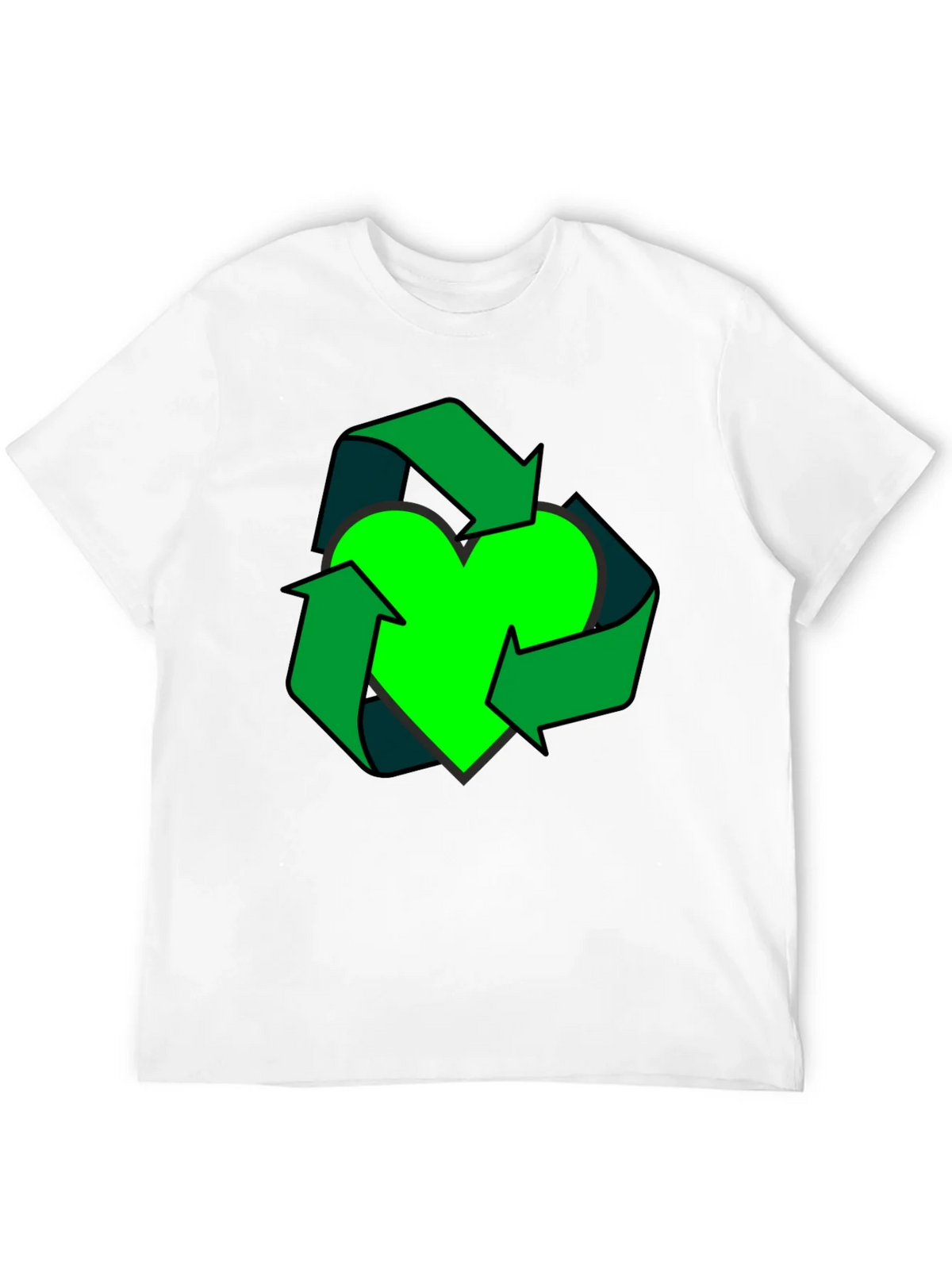 Eco Heart Recycle Graphic Tee - Black product image 3