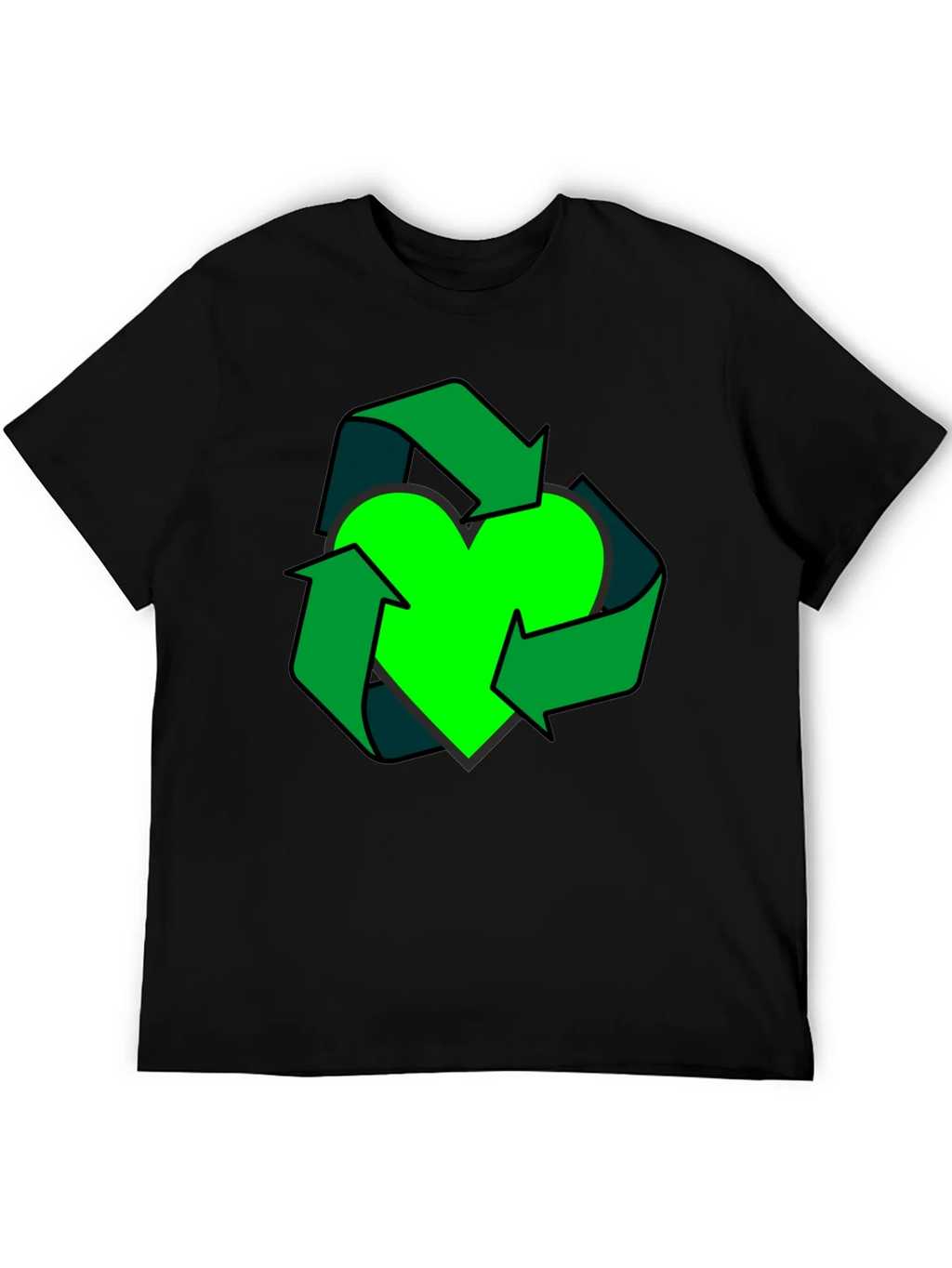 Eco Heart Recycle Graphic Tee - Black product image 8