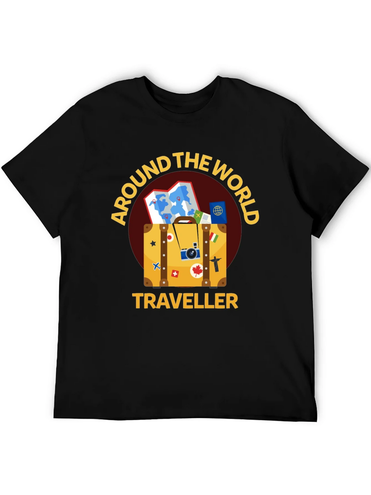 Around The World Traveler Black T-Shirt product image 8