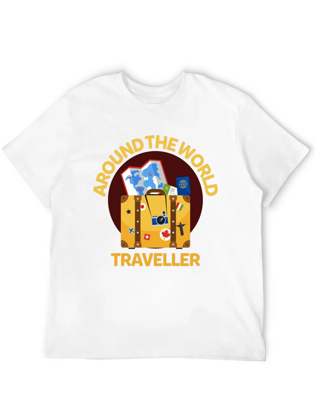 Around The World Traveler Black T-Shirt product image 3