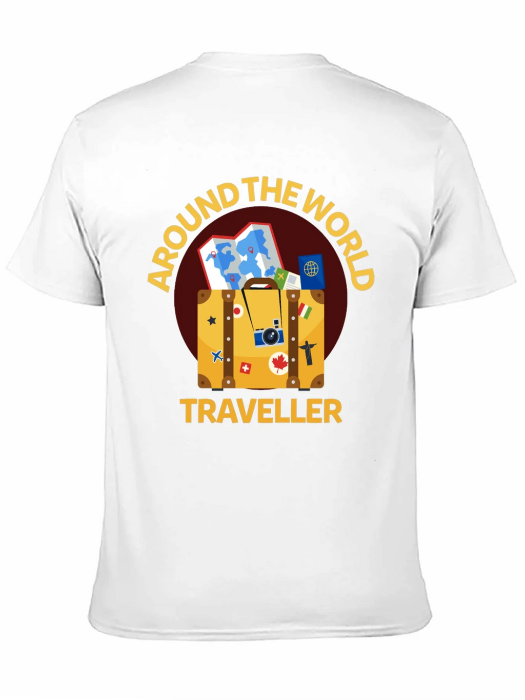 Around The World Traveler Black T-Shirt product image 2