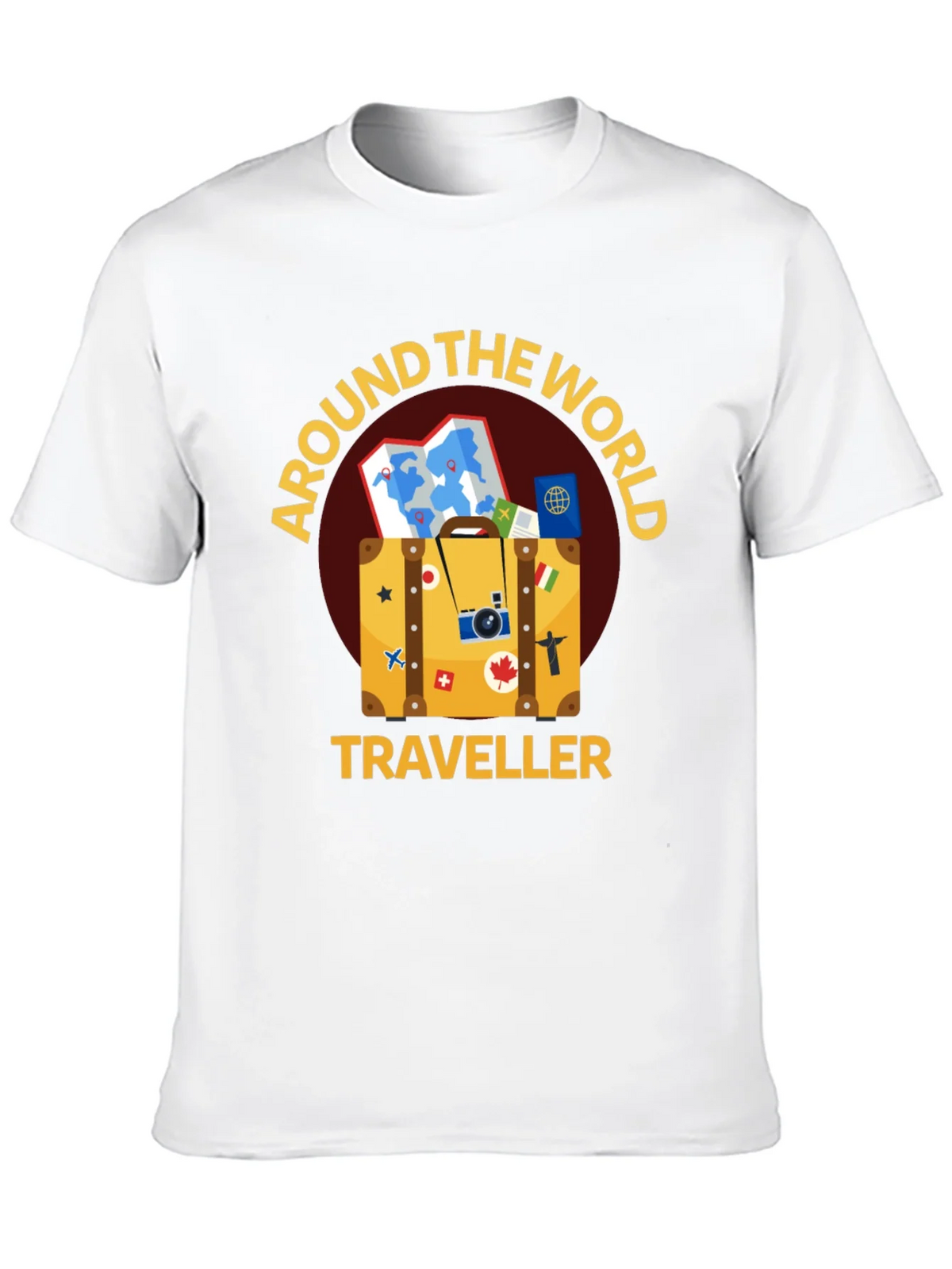 Around The World Traveler Black T-Shirt product image 12