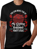Knitting Humor T-Shirt - Pointy Sticks Design product image 1