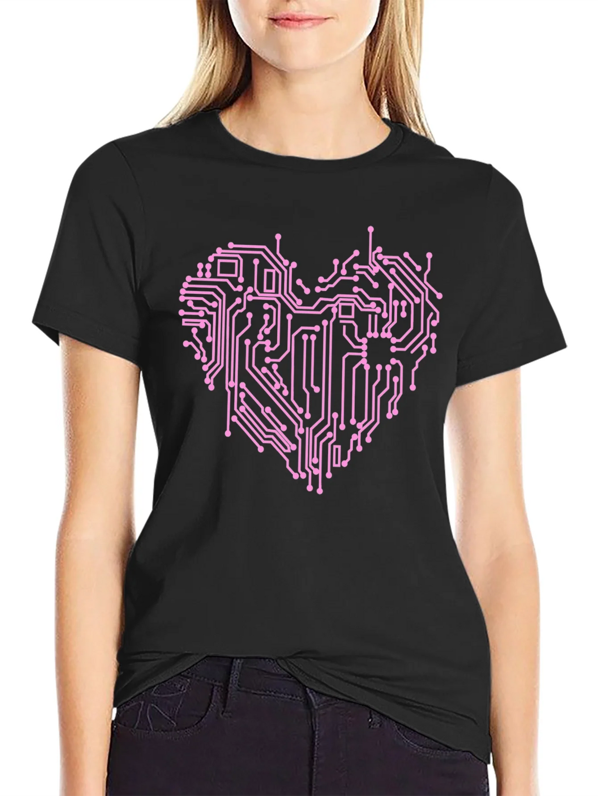 Circuit Board Heart Graphic T-Shirt product image 5