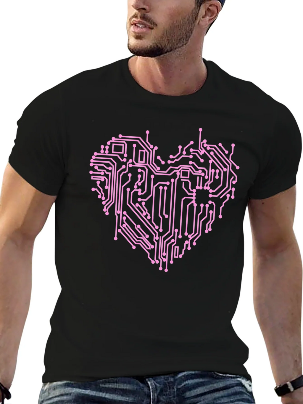 Circuit Board Heart Graphic T-Shirt product image 9