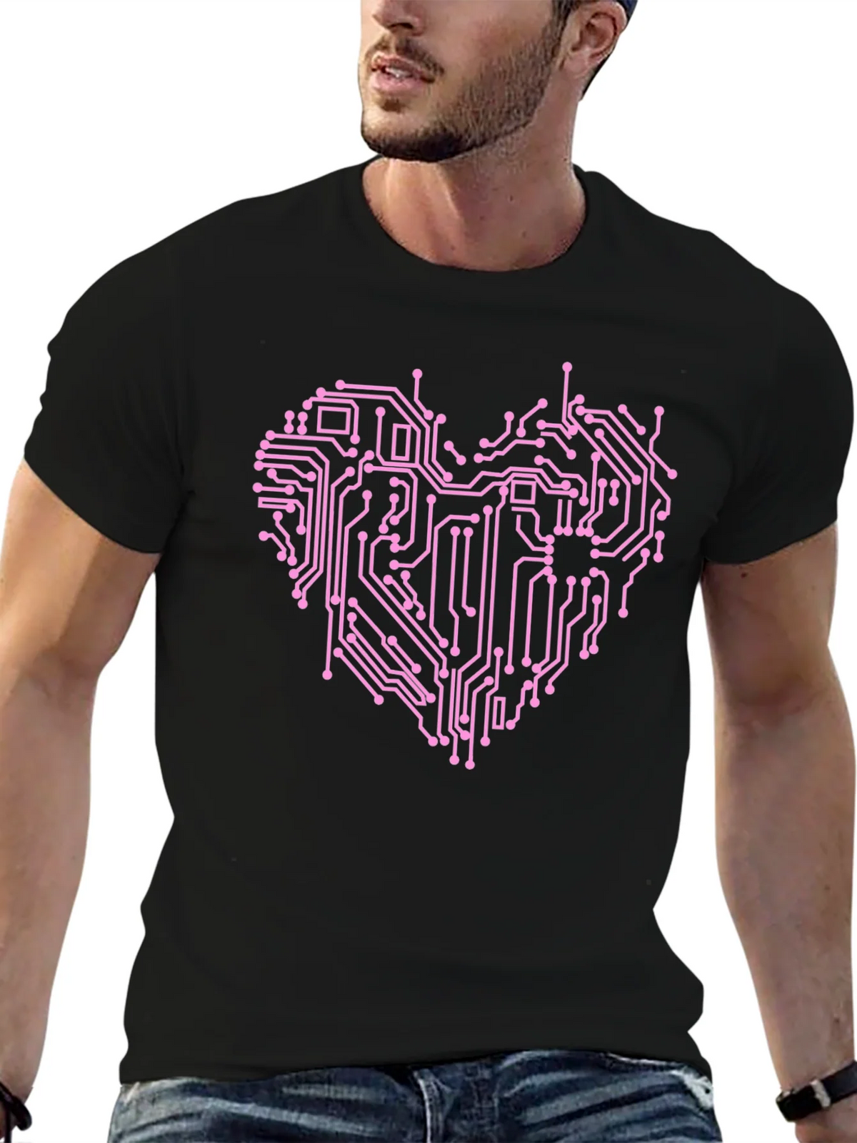 Circuit Board Heart Graphic T-Shirt product image 9