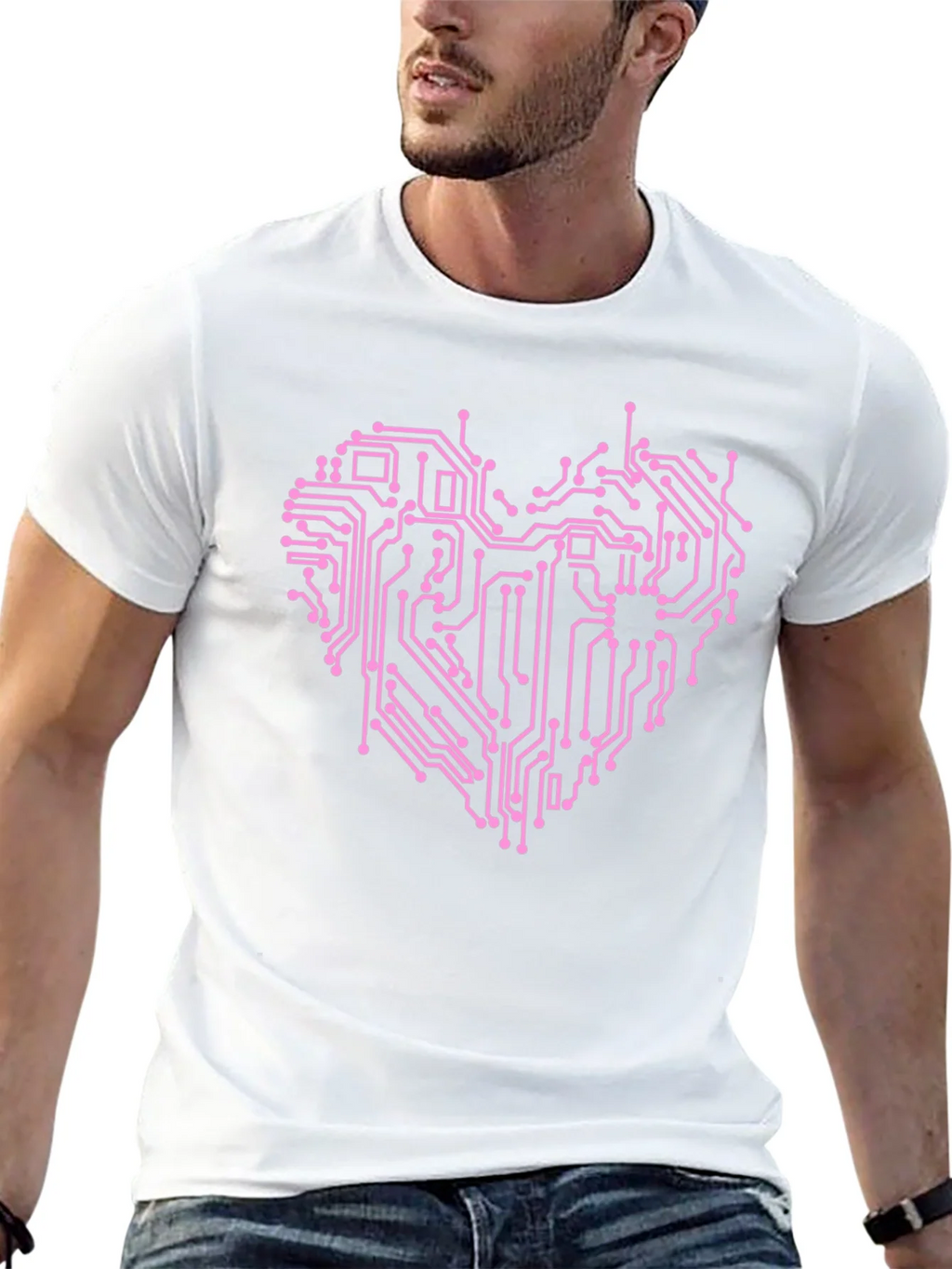 Circuit Board Heart Graphic T-Shirt product image 4