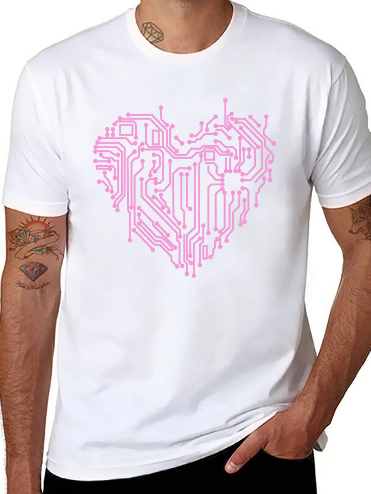 Circuit Board Heart Graphic T-Shirt product image 10