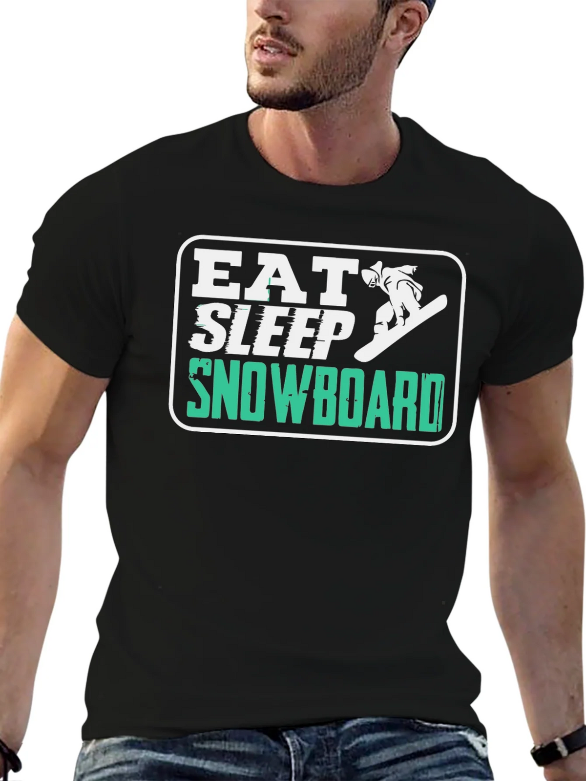 Eat Sleep Snowboard T-Shirt - Fun Graphic Tee product image 9