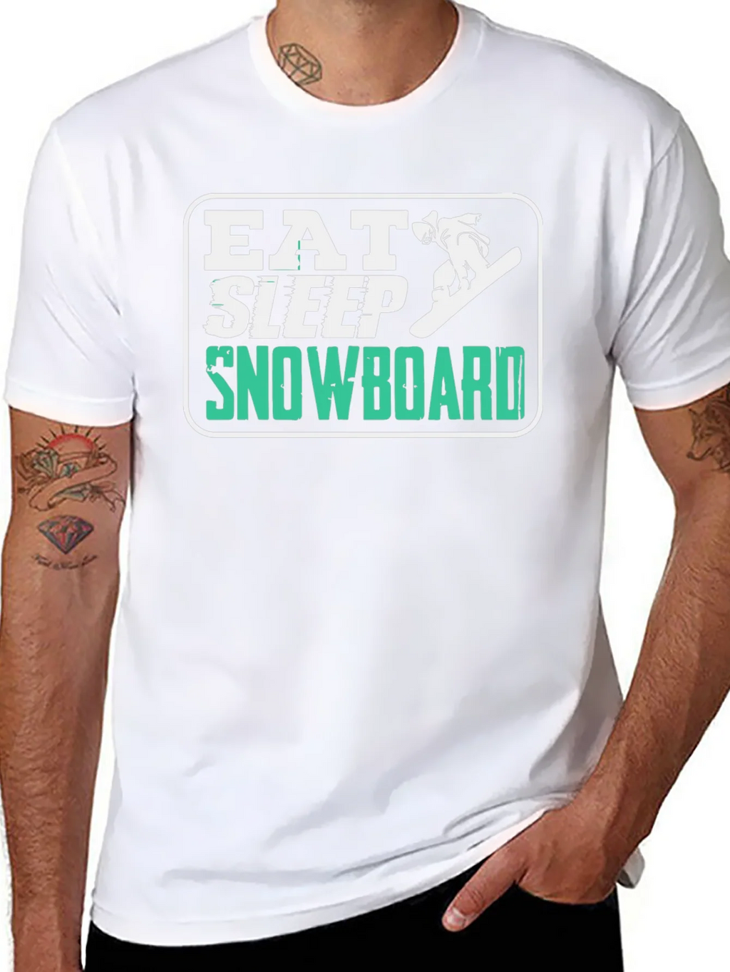 Eat Sleep Snowboard T-Shirt - Fun Graphic Tee product image 10