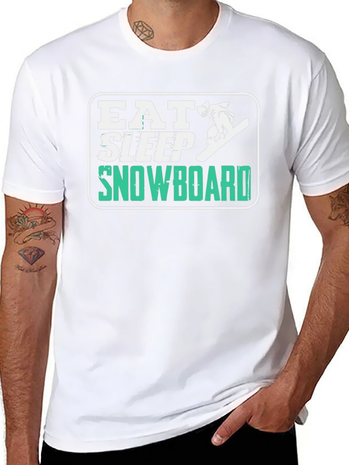 Eat Sleep Snowboard T-Shirt - Fun Graphic Tee product image 10