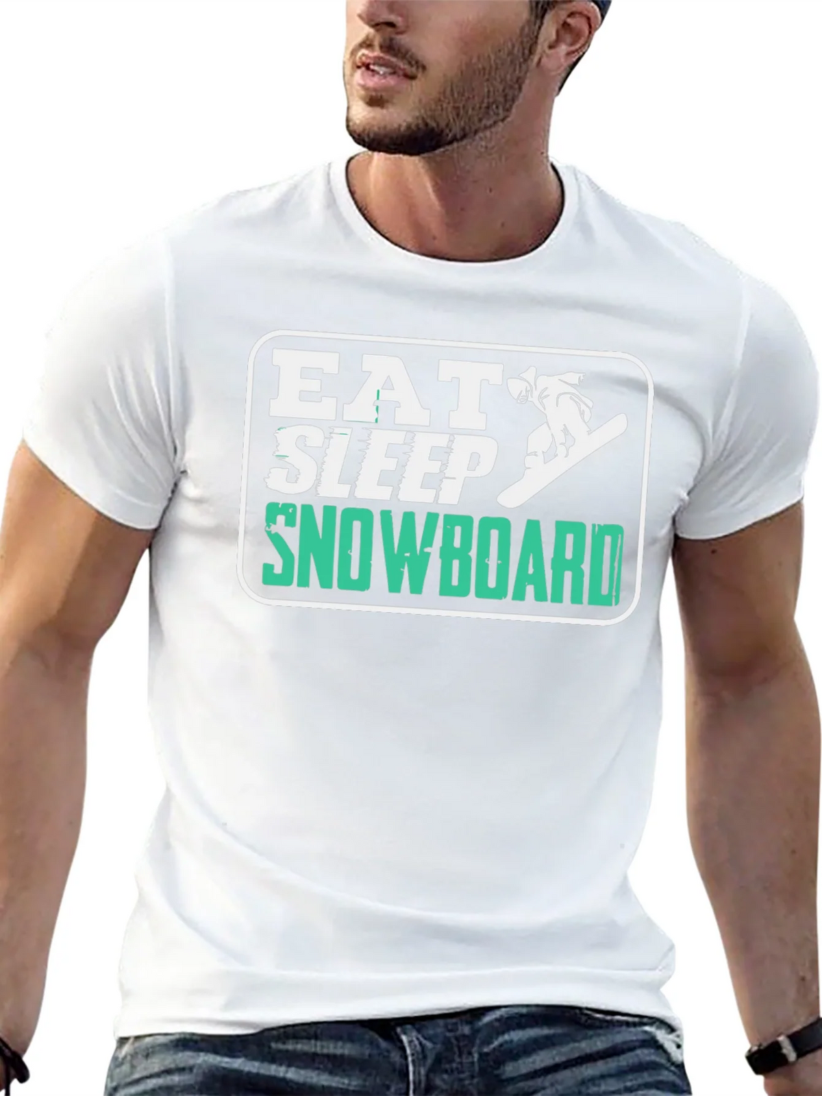 Eat Sleep Snowboard T-Shirt - Fun Graphic Tee product image 4
