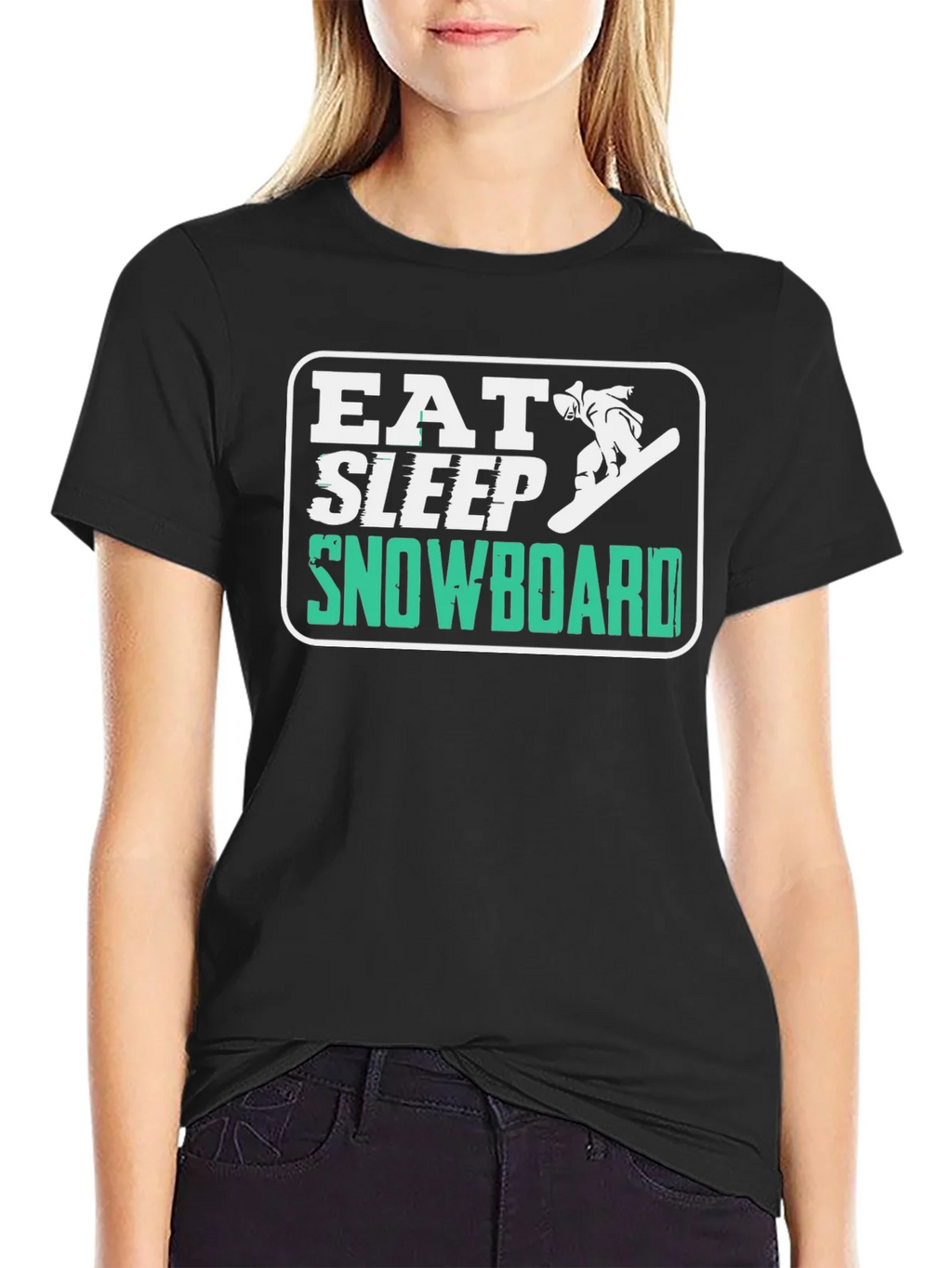 Eat Sleep Snowboard T-Shirt - Fun Graphic Tee product image 5