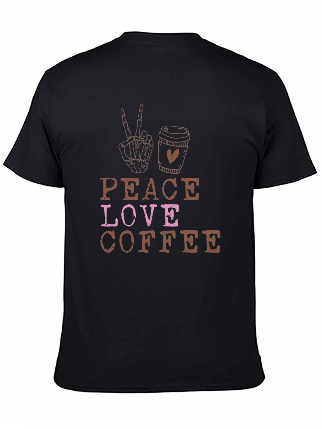 Peace Love Coffee Black Graphic Tee product image 4