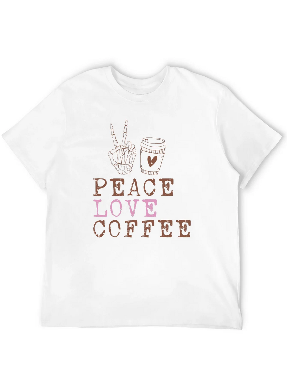Peace Love Coffee Black Graphic Tee product image 11