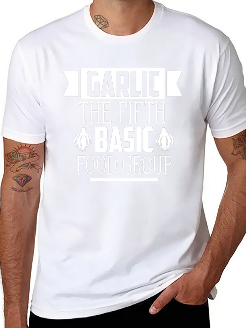 Garlic The Fifth Basic Food Group Black T-Shirt product image 10