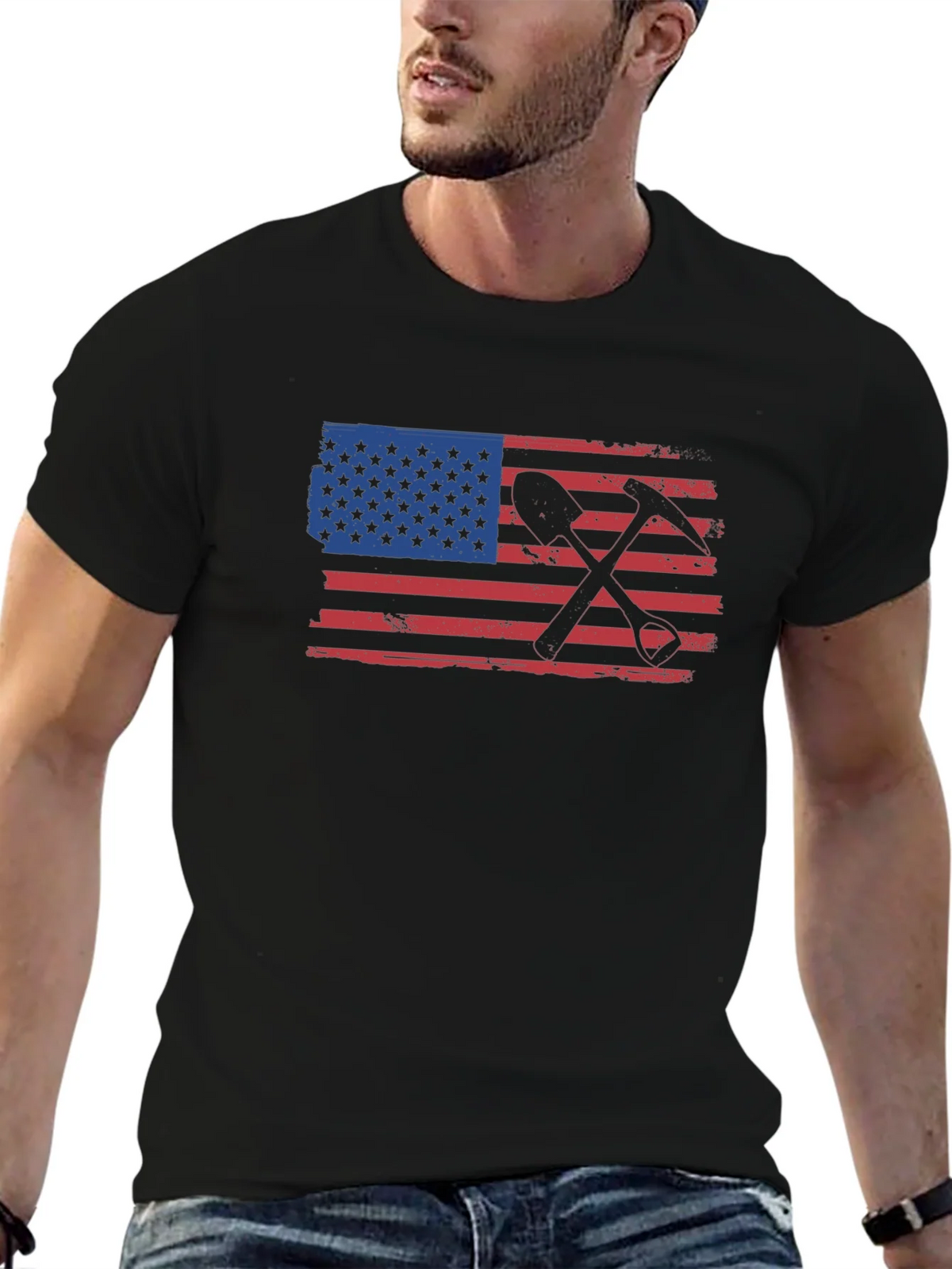 American Miner T-Shirt - Black Graphic Tee product image 9