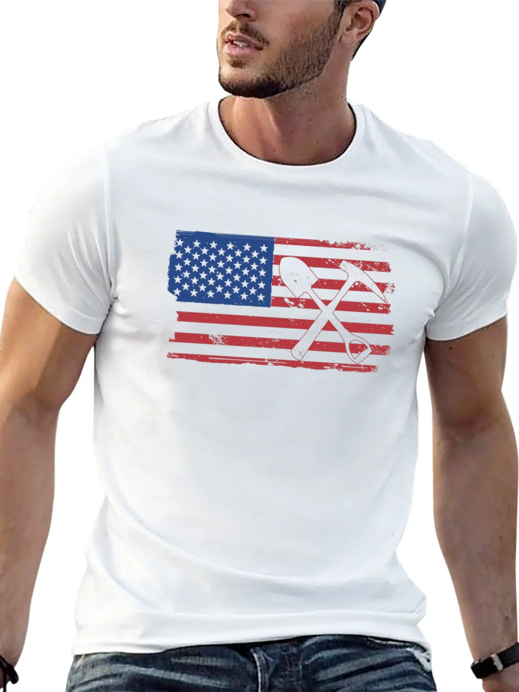 American Miner T-Shirt - Black Graphic Tee product image 4