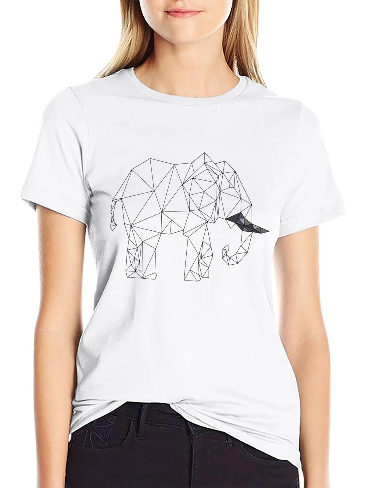 Mens Black Geometric Graphic T-Shirt product image 10