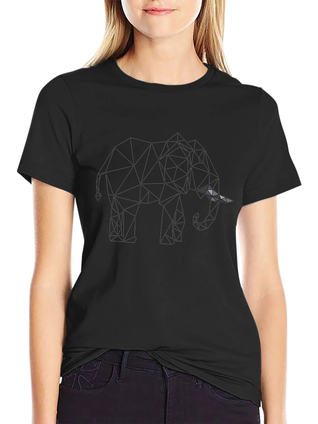 Mens Black Geometric Graphic T-Shirt product image 4