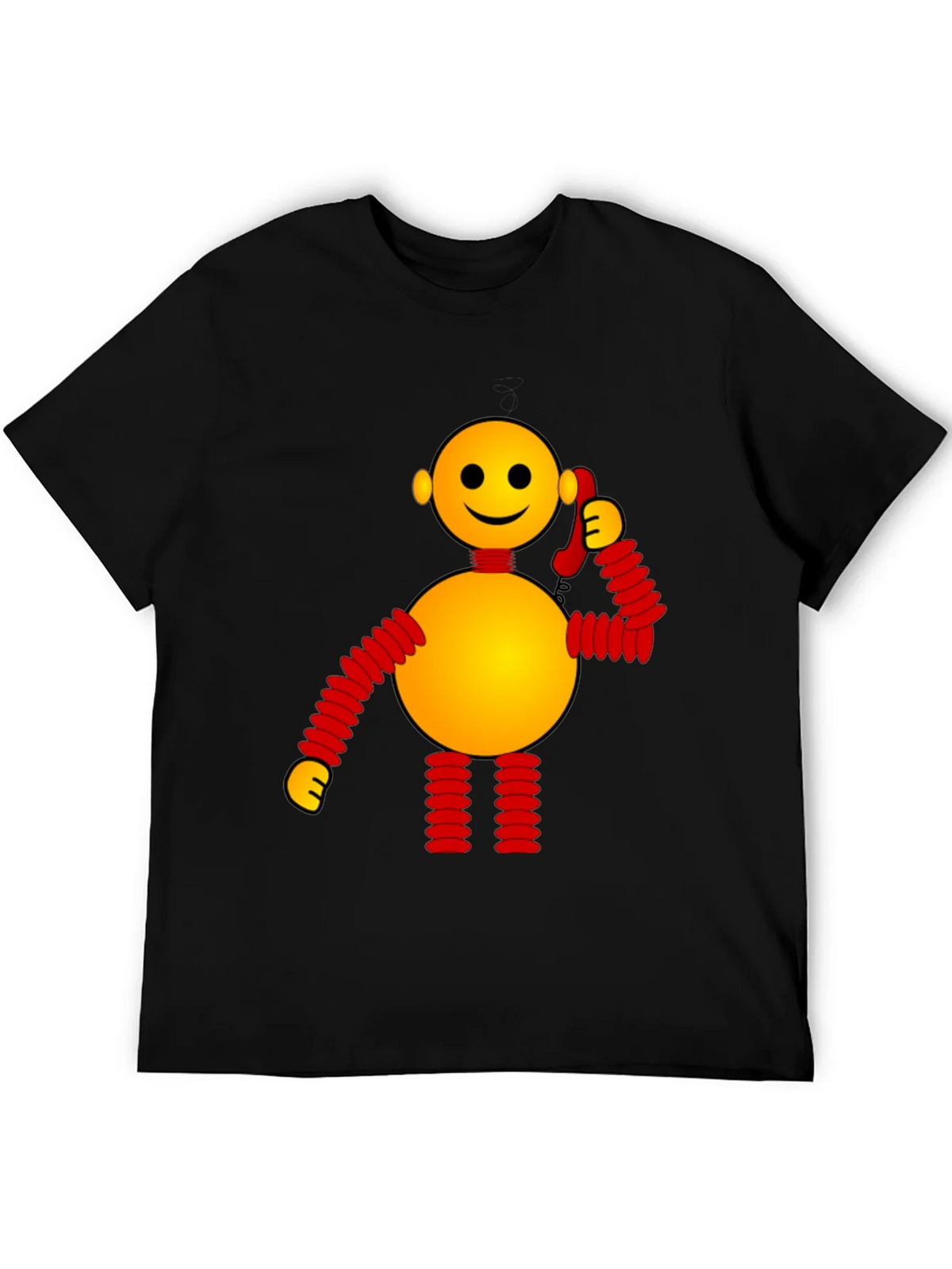 Whimsical Robot Graphic Tee - Black product image 8