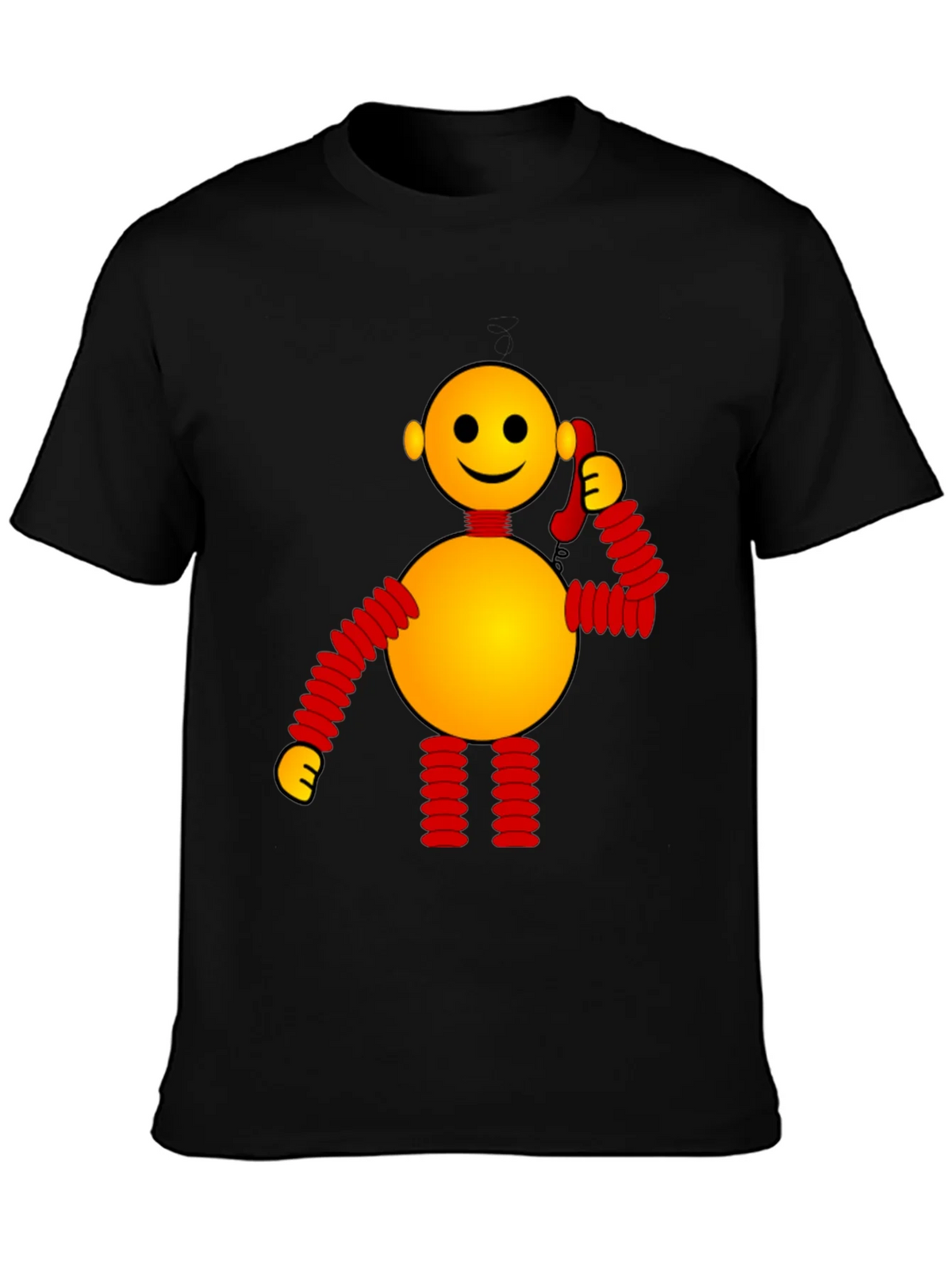 Whimsical Robot Graphic Tee - Black product image 6