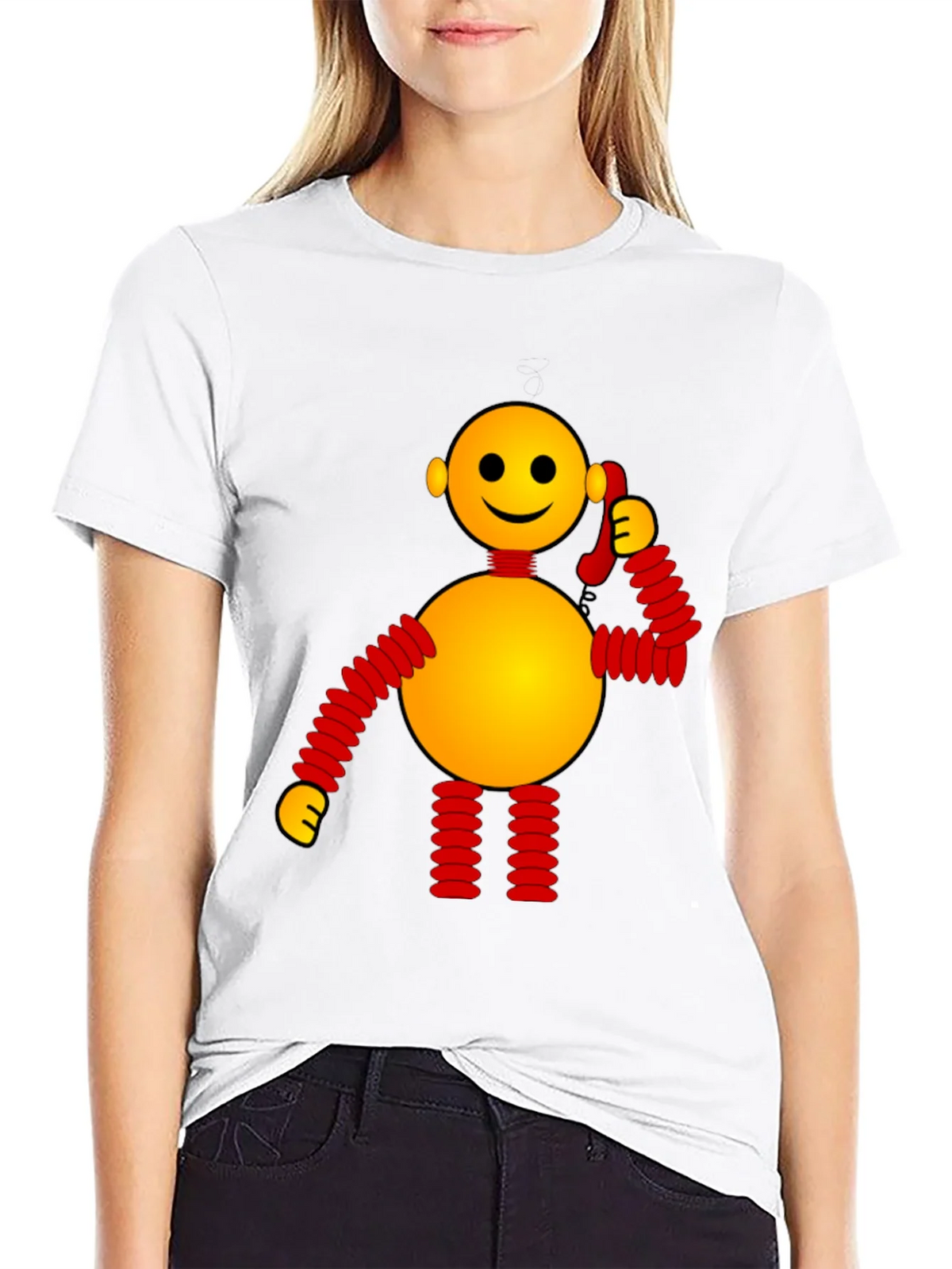 Whimsical Robot Graphic Tee - Black product image 10