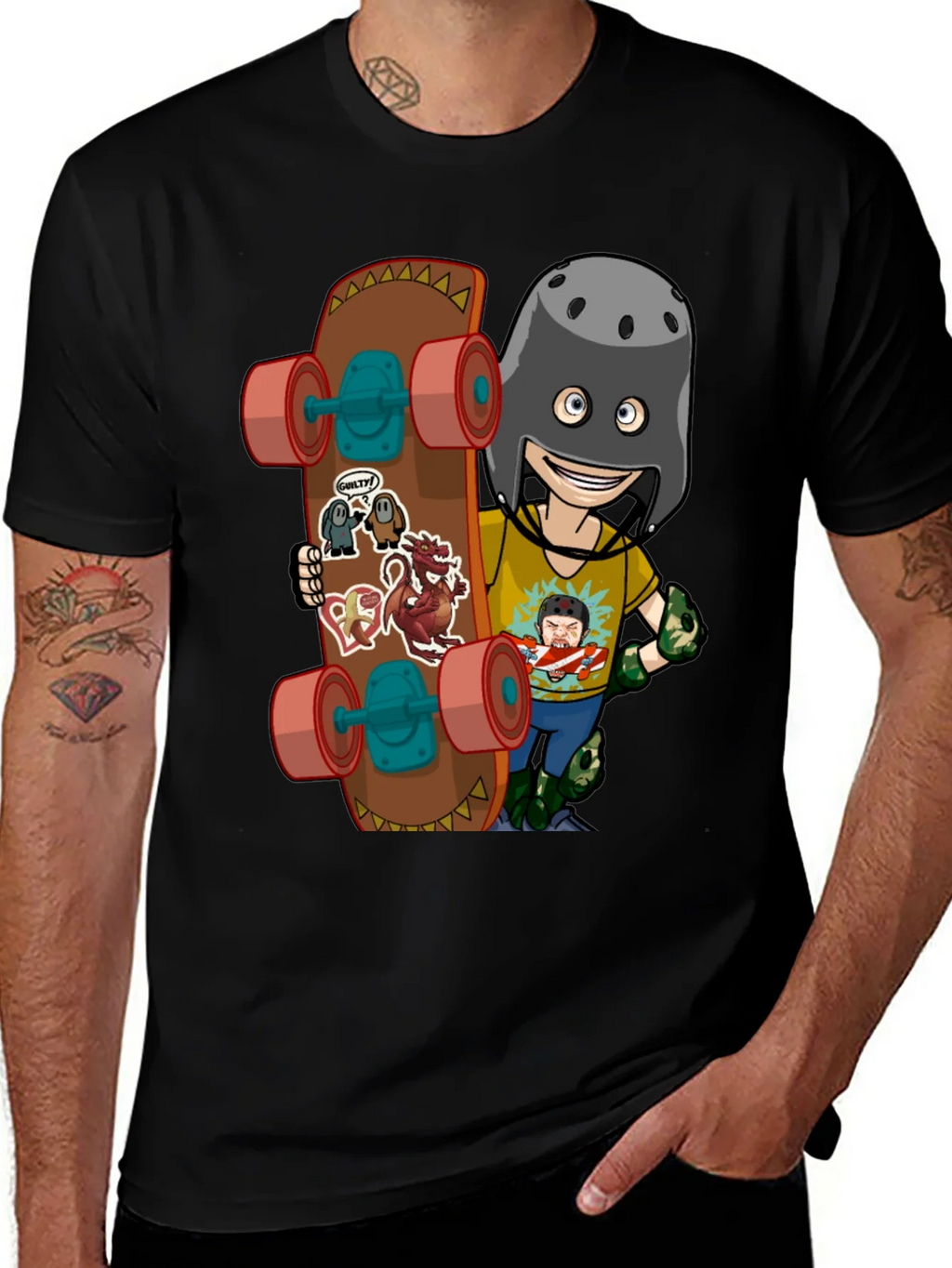 Skateboarding Cartoon T-Shirt product image 1
