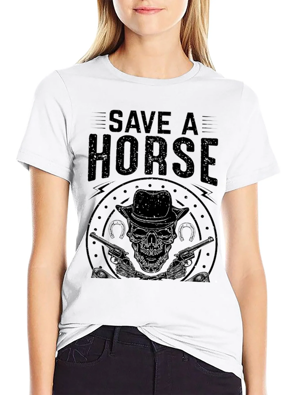 Save a Horse Skull Graphic Tee - Western Style product image 11