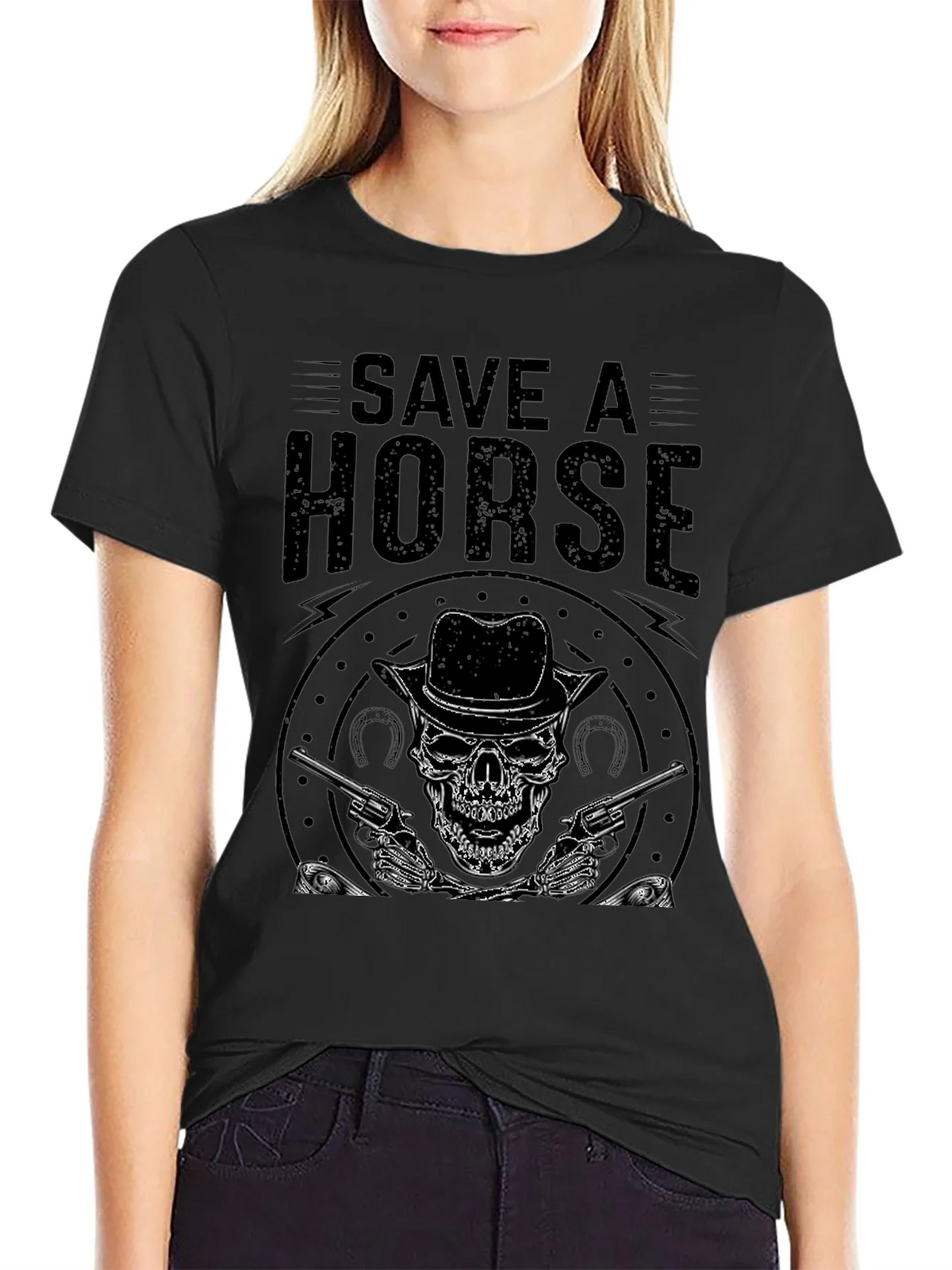 Save a Horse Skull Graphic Tee - Western Style product image 5